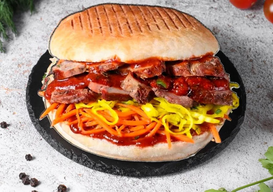 Шаурма в грузинской лепешке с маринованными  овощами XXL